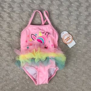 Wonder Nation Unicorn Tutu Swimsuit 0-3 Months